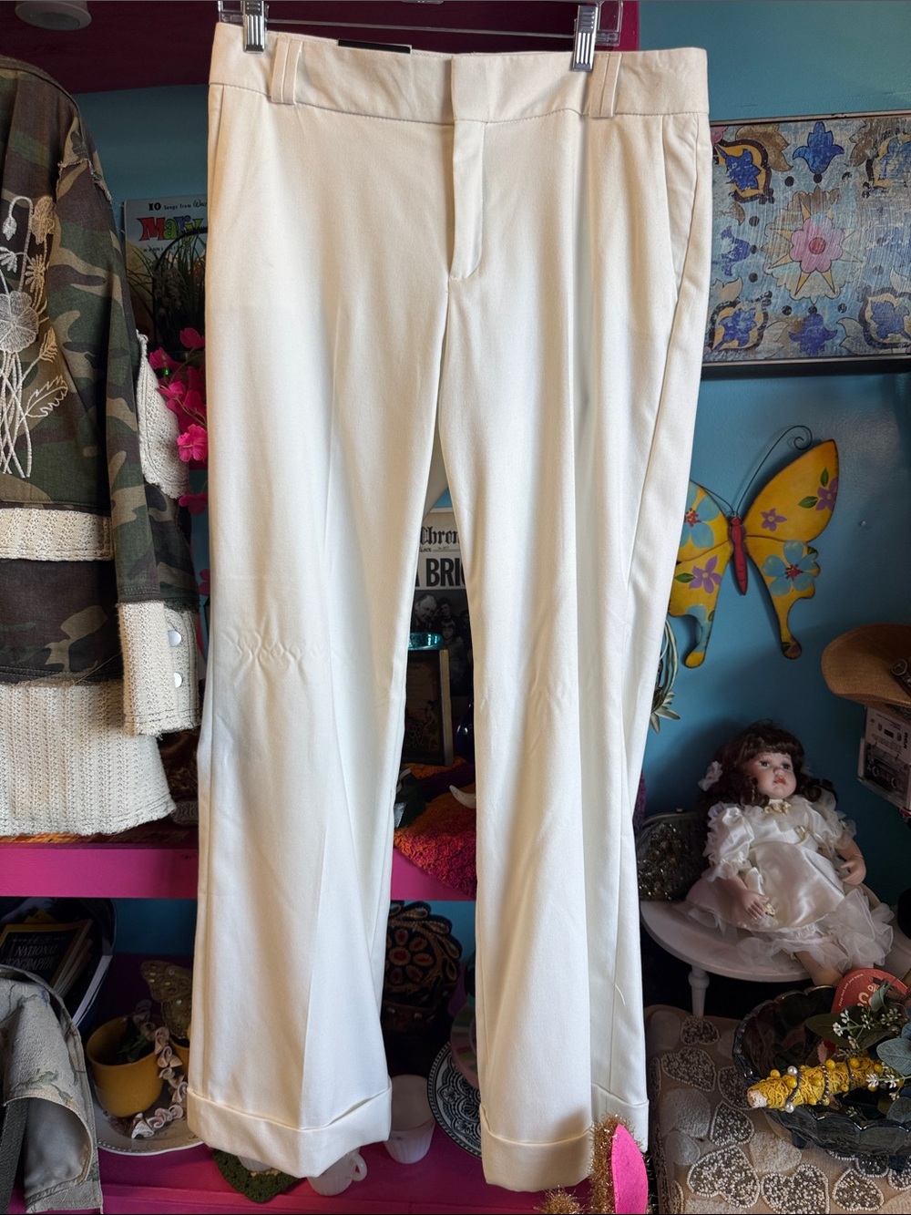 NWT!! Banana Republic White Dress Pants - Classic Straight Leg Martin Fit
